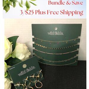3/$25 NWT Wild Fable Necklace & Earrings Set